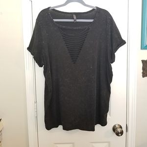 Distressed Black Shirt